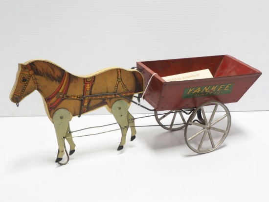 Yankee dump cart horse toy