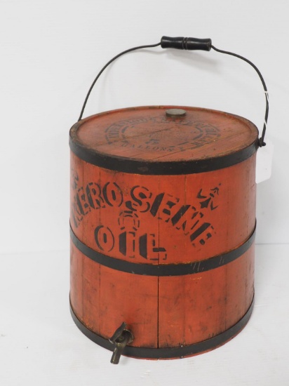 Wooden kerosene & oil container