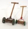 (2) Arcade toy reel lawn mowers