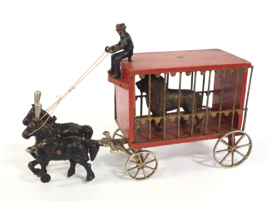 Arcade horse-drawn circus wagon