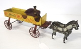 Grocery delivery wagon with horses