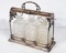 Silver-plated bottle tantalus