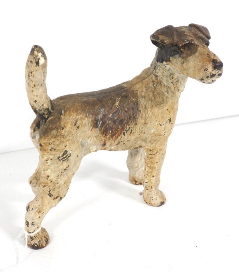 Cast iron dog-shaped door stop