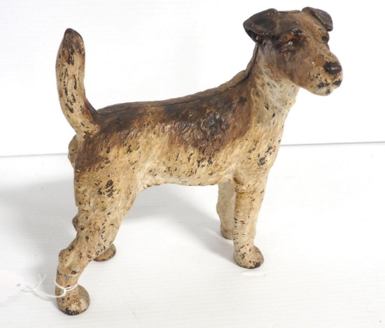 Cast iron dog-shaped door stop