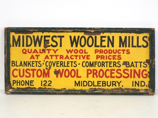 Midwest Woolen Mills sign