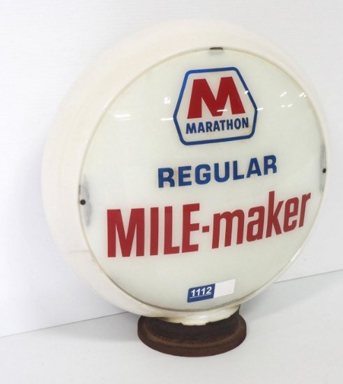 1921 Marathon Mile-Maker glass globe