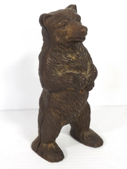 Brass bear-shaped bank
