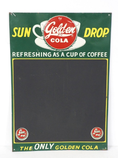 Golden Cola Sun Drop price board sign