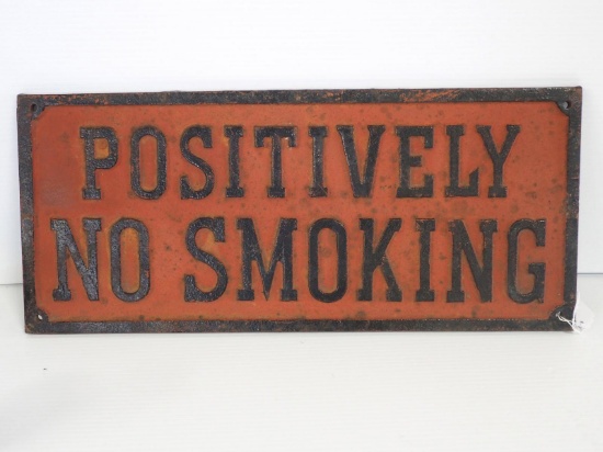 Early Positively No Smoking sign