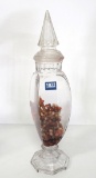 Glass candy jar
