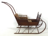 Fancy wooden push sled