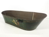 Child's tin bathtub