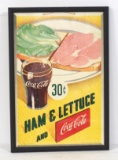 Coca Cola 30-cent Ham & Lettuce sign