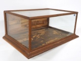 Oak & glass countertop showcase
