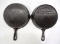 (2) Favorite No.8 cast iron skillets