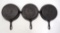 (3) Griswold No.8 cast iron skillets