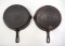 (2) Griswold No.9 cast iron skillets