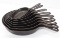 Set of 9 Wagner cast iron skillets