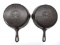 (2) Griswold No.7 cast iron skillets