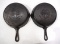 (2) Griswold No.7 cast iron skillets