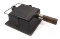 Wagner cast iron square waffle iron