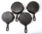 (4) Wagner cast iron skillets