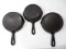 (3) Cast iron skillets