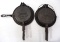 (2) Griswold No.8 cast iron waffle irons