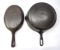 (2) Cast iron skillets