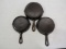 (3) Cast iron skillets