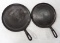 (2) Wagner cast iron Handled Griddles