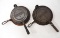 (2) Stover cast iron No.8 waffle irons