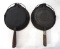 (2) Wagner cast iron No.8 waffle irons