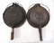 (2) Wagner cast iron waffle irons