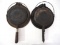 (2) Wagner cast iron 1408 waffle irons