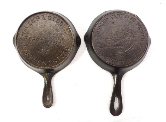 (2) Cast iron skillets