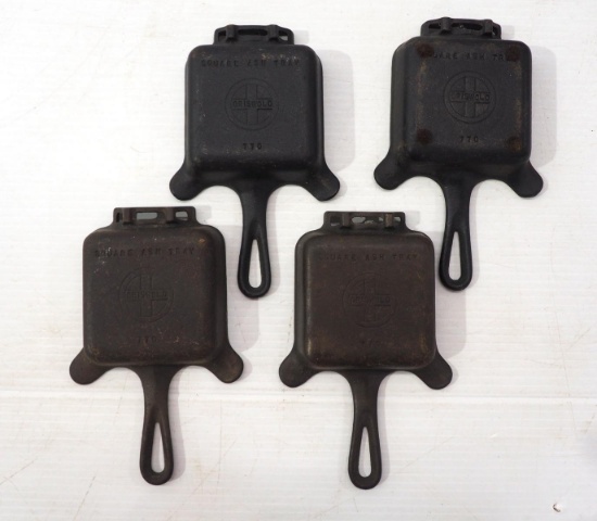 (4) Griswold cast iron Ash Trays