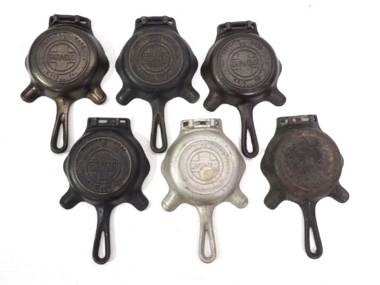 (6) Griswold cast iron Ash Trays