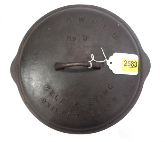 Griswold No.9 cast iron skillet cover