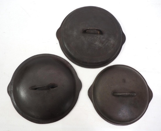 (3) Griswold cast iron lids