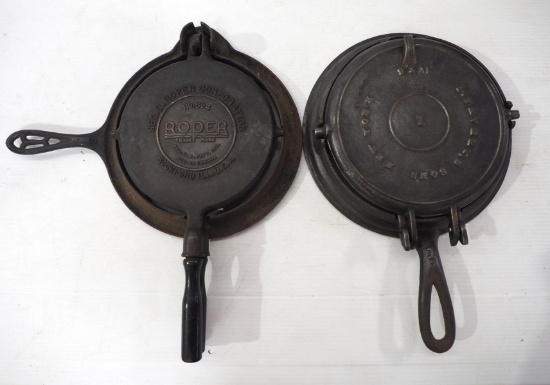 (2) Cast iron waffle irons