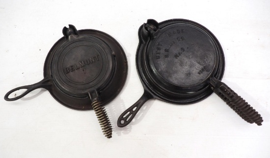 (2) Cast iron waffle irons