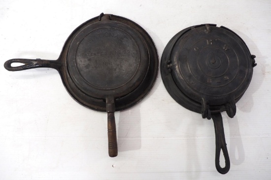 (2) Cast iron waffle irons
