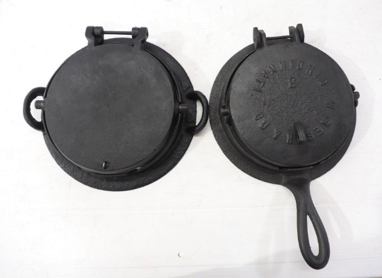(2) Cast iron waffle irons