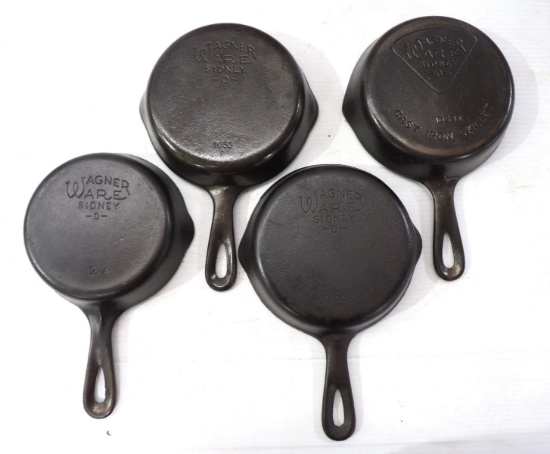 (4) Wagner cast iron skillets
