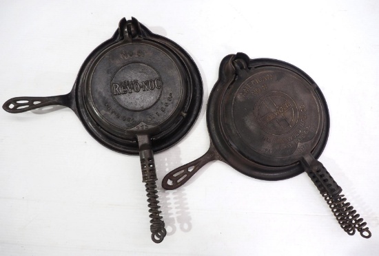 (2) Cast iron waffle irons