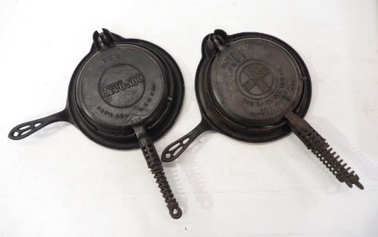 (2) Cast iron waffle irons