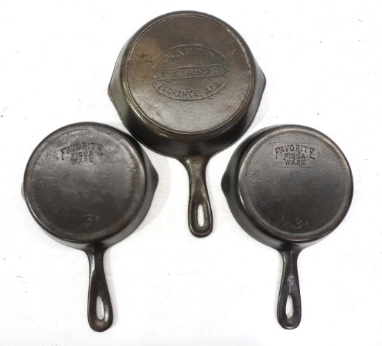 (3) Cast iron skillets