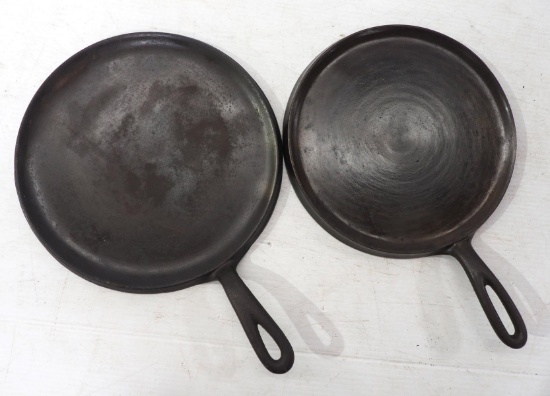 (2) Wagner cast iron Handled Griddles