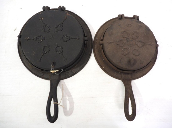 (2) Cast iron waffle irons